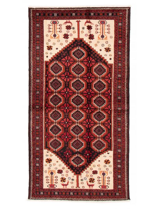 Afghan Royal Baluch 4'1" x 7'11" Hand-knotted Wool Rug 