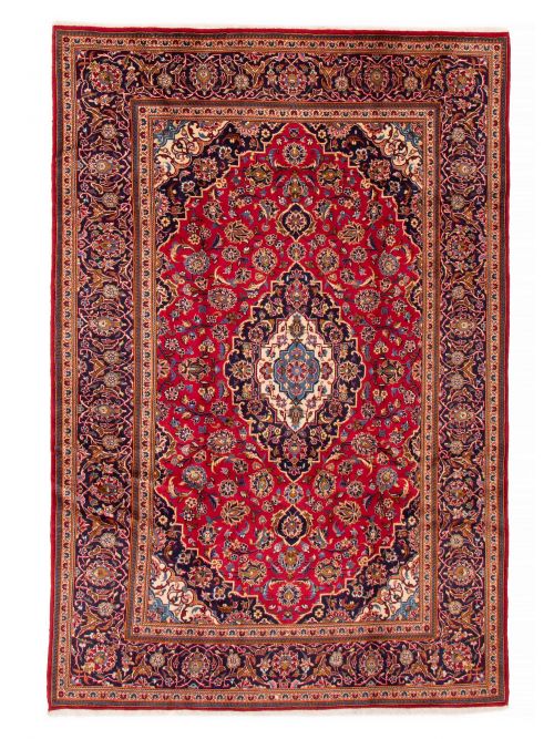 Persian Kashan 6'8" x 9'8" Hand-knotted Wool Rug 