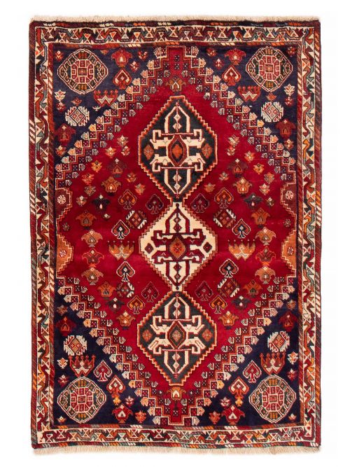 Persian Shiraz Qashqai 3'7" x 5'3" Hand-knotted Wool Rug 