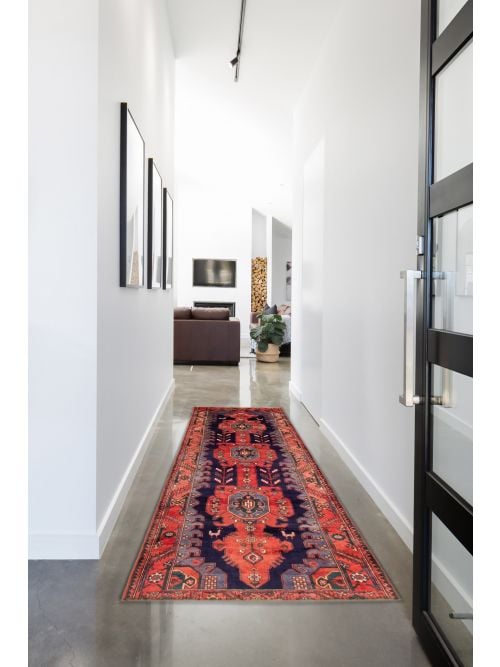 Persian Style 3'7" x 10'1" Hand-knotted Wool Rug 