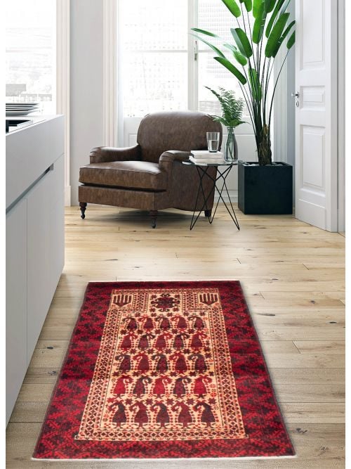 Afghan Royal Baluch 3'1" x 5'3" Hand-knotted Wool Rug 