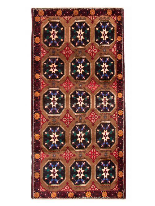 Persian Style 4'4" x 8'2" Hand-knotted Wool Rug 
