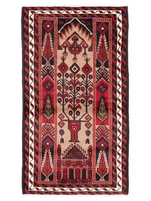 Afghan Royal Baluch 3'3" x 5'7" Hand-knotted Wool Rug 