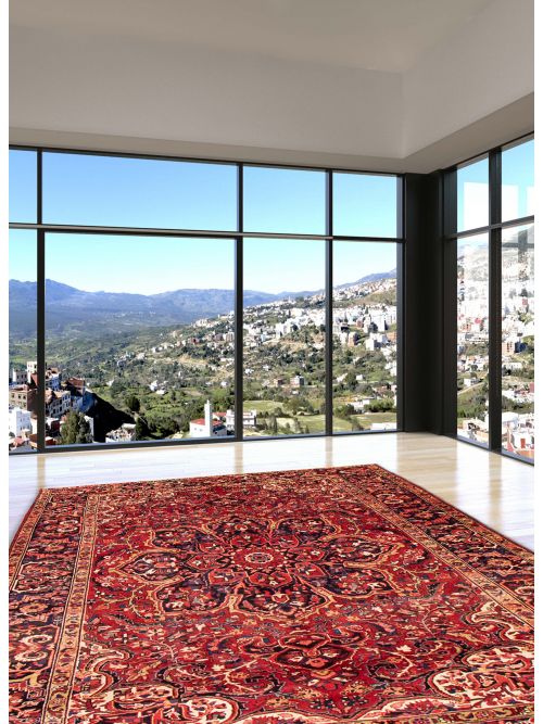 Persian Heriz 8'4" x 11'11" Hand-knotted Wool Rug 