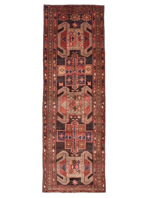 Persian Style 4'3" x 12'8" Hand-knotted Wool Rug 