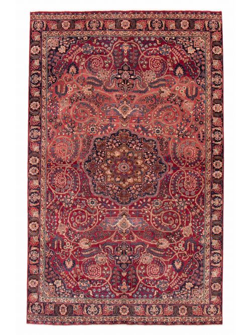 Persian Mashad 6'4" x 9'11" Hand-knotted Wool Rug 