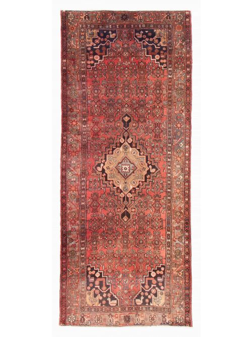 Persian Zanjan 4'3" x 10'4" Hand-knotted Wool Rug 