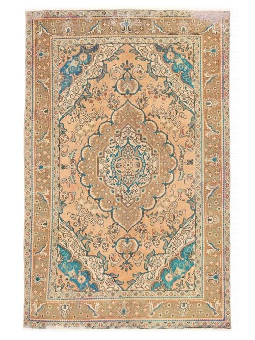 Persian Style 6'4" x 9'6" Hand-knotted Wool Rug 