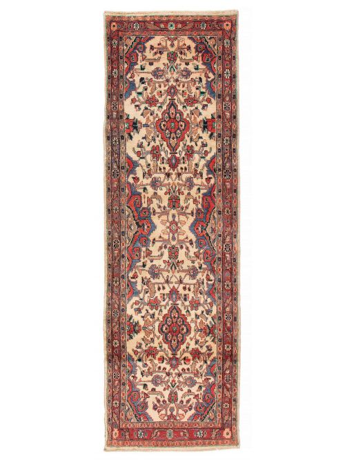 Persian Revival 3'5" x 10'8" Hand-knotted Wool Rug 