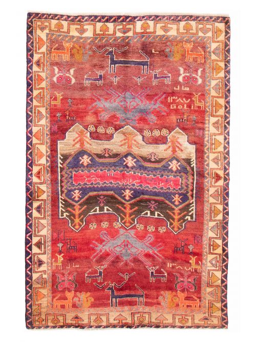 Persian Revival 4'9" x 7'1" Hand-knotted Wool Rug 