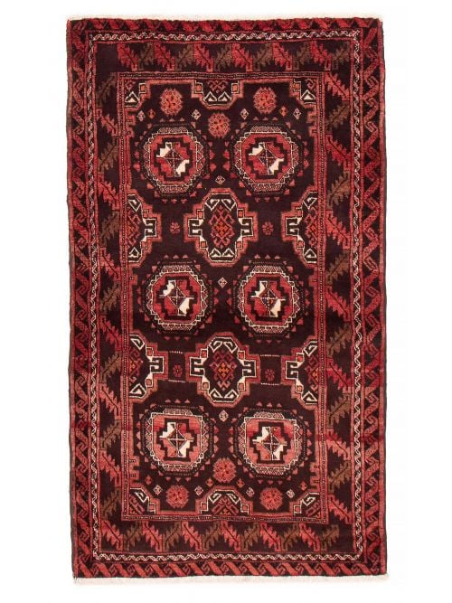 Afghan Royal Baluch 3'7" x 6'2" Hand-knotted Wool Rug 