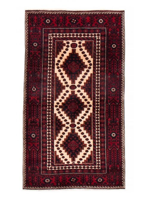 Afghan Royal Baluch 3'3" x 5'10" Hand-knotted Wool Rug 