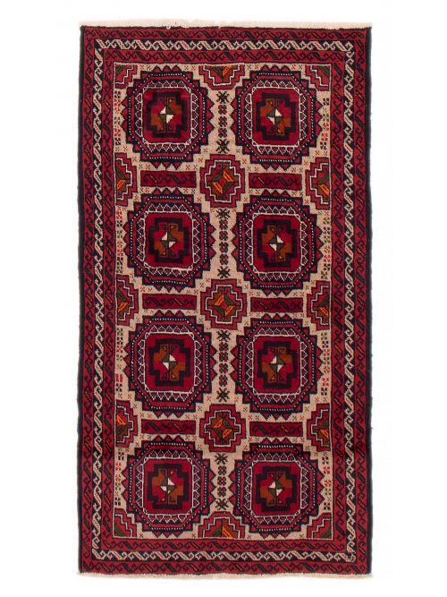 Afghan Baluch 3'5" x 5'11" Hand-knotted Wool Rug 