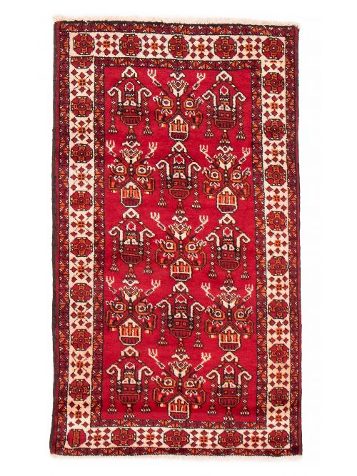 Afghan Baluch 3'2" x 5'7" Hand-knotted Wool Rug 
