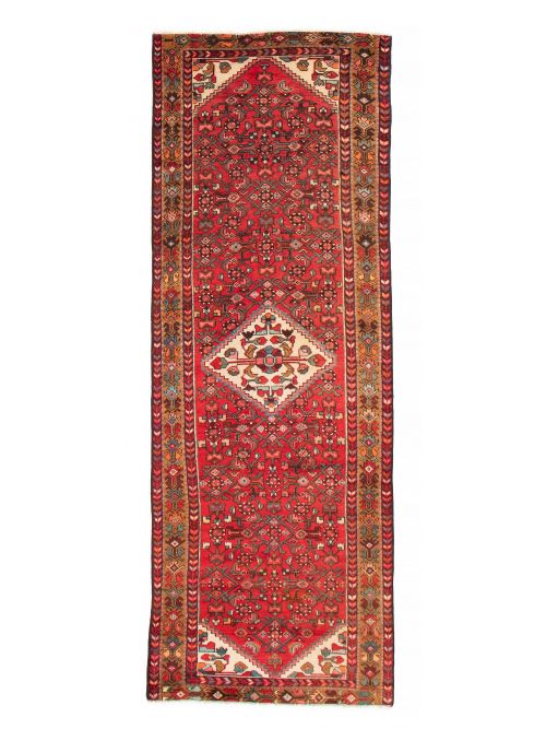Persian Hamadan 3'4" x 9'4" Hand-knotted Wool Rug 