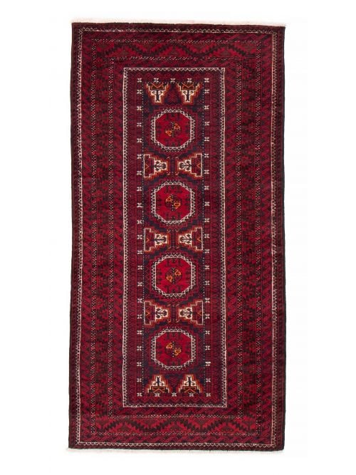 Afghan Baluch 3'8" x 7'0" Hand-knotted Wool Rug 