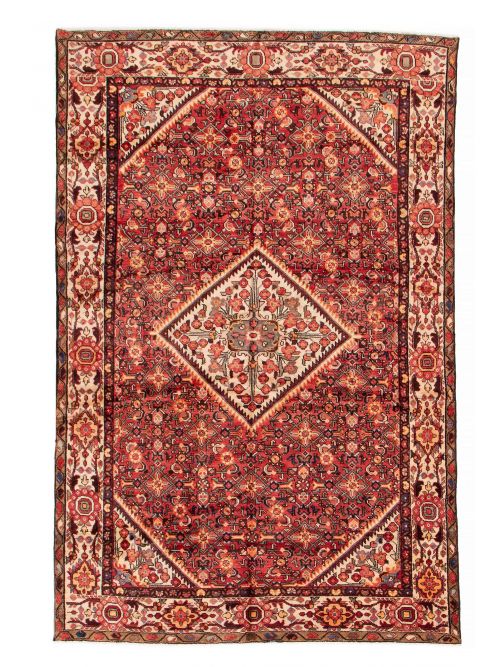 Persian Hosseinabad 6'8" x 10'1" Hand-knotted Wool Rug 