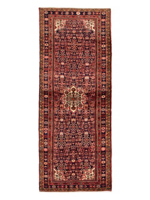 Persian Hosseinabad 4'2" x 10'10" Hand-knotted Wool Rug 
