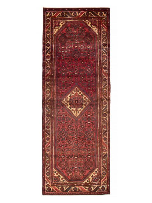 Persian Hosseinabad 3'9" x 10'10" Hand-knotted Wool Rug 