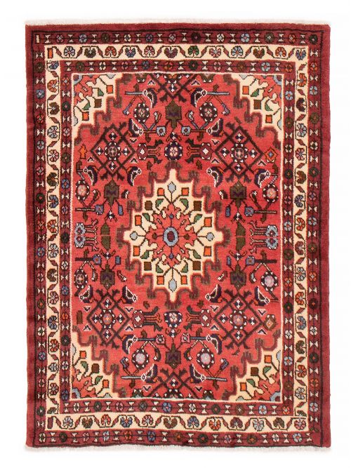 Persian Hosseinabad 3'7" x 5'0" Hand-knotted Wool Rug 