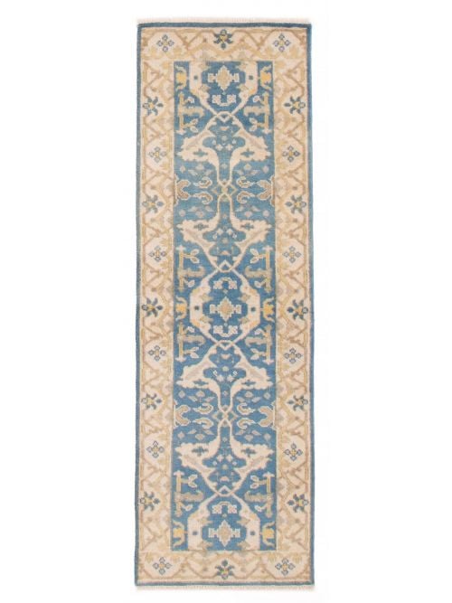 Indian Royal Oushak 2'7" x 8'0" Hand-knotted Wool Rug 
