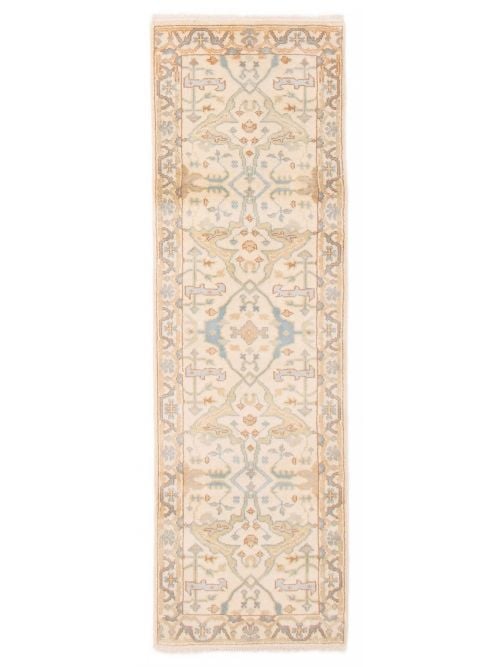 Indian Royal Oushak 2'6" x 8'0" Hand-knotted Wool Rug 