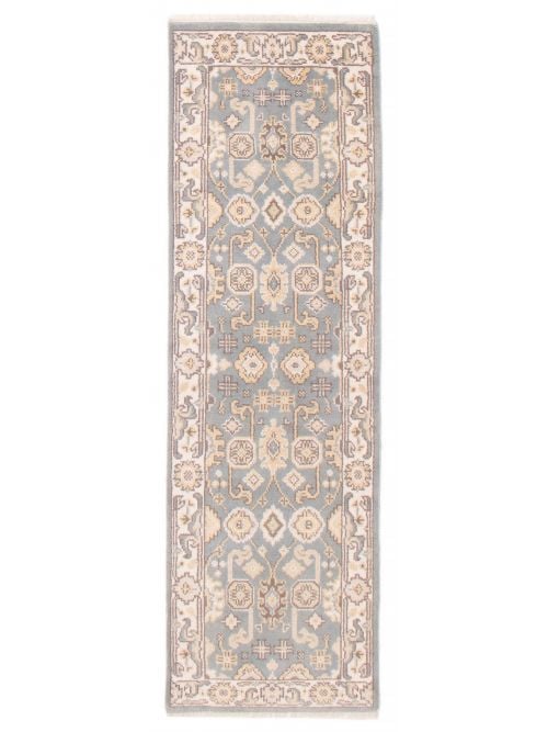 Indian Royal Oushak 2'6" x 8'0" Hand-knotted Wool Rug 