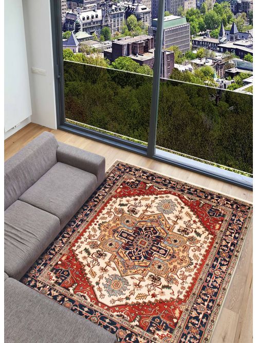 Indian Serapi Heritage 8'11" x 11'11" Hand-knotted Wool Rug 