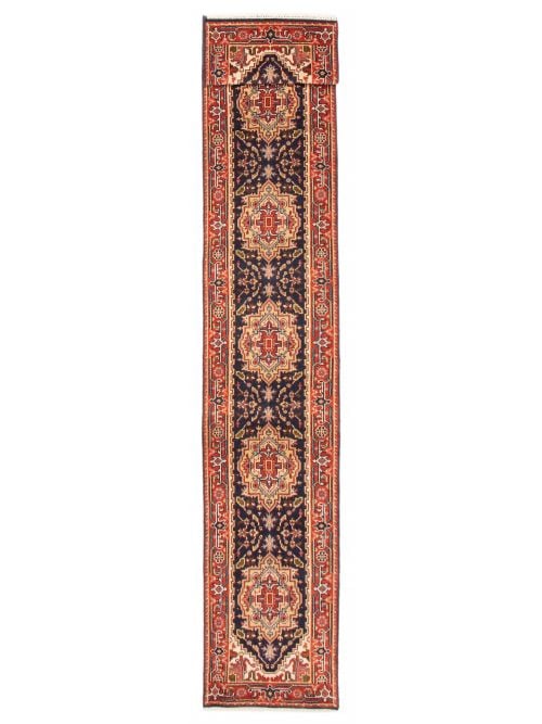 Indian Serapi Heritage 2'6" x 13'9" Hand-knotted Wool Rug 