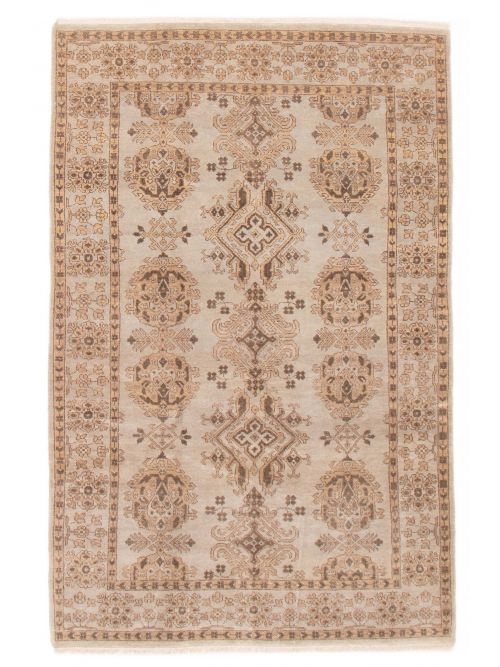 Indian Finest Agra Jaipur 6'0" x 9'0" Hand-knotted Wool Rug 
