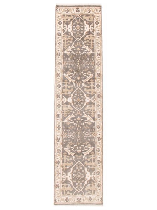 Indian Royal Oushak 2'5" x 9'8" Hand-knotted Wool Rug 