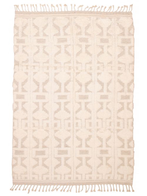 Indian Tangier 7'6" x 10'2" Hand-knotted Wool Rug 