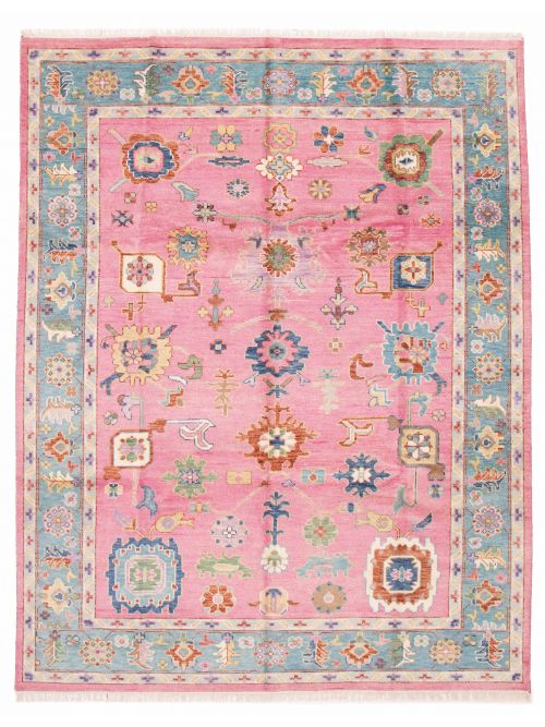 Indian Modern Oushak 9'2" x 11'9" Hand-knotted Wool Rug 