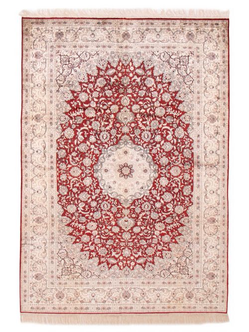 Chinese 300L Silk 5'11" x 8'10" Hand-knotted Silk Rug 