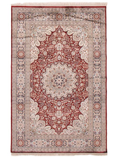 Chinese 300L Silk 5'2" x 8'0" Hand-knotted Silk Rug 