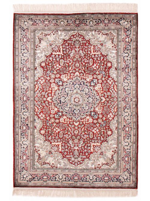 Chinese 300L Silk 4'2" x 6'0" Hand-knotted Silk Rug 