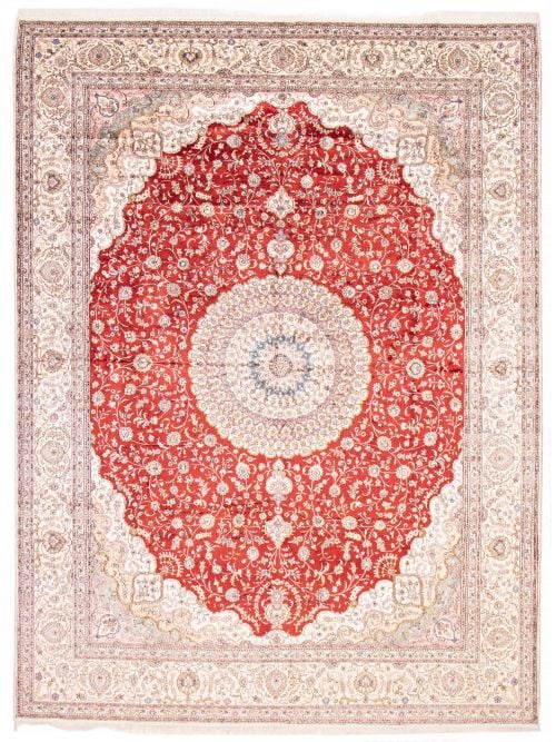 Chinese 300L Silk 10'1" x 13'10" Hand-knotted Silk Rug 
