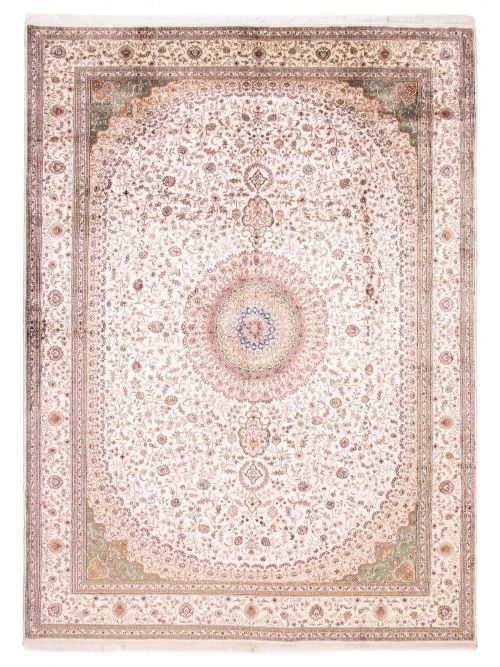 Chinese 300L Silk 9'11" x 13'8" Hand-knotted Silk Rug 
