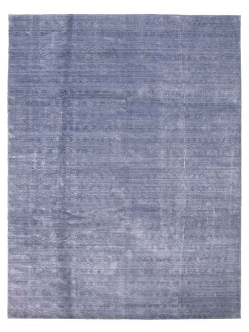 Indian Silk Shadow 9'2" x 12'0" Hand Loomed Viscose & Wool Rug 