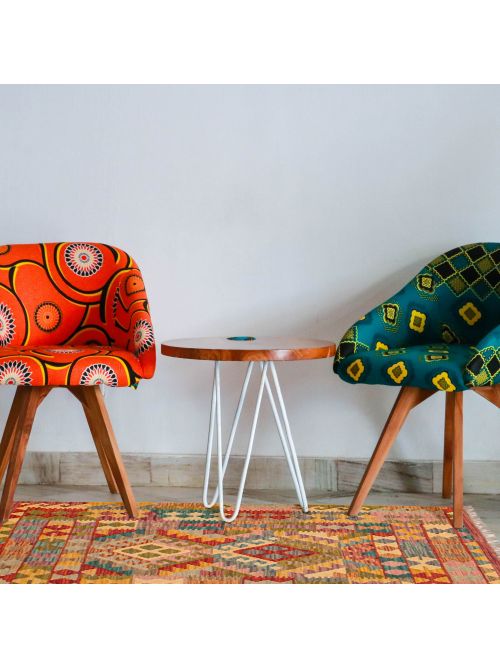 Turkish Bold and Colorful 3'3" x 5'0" Flat-Weave Wool Kilim 