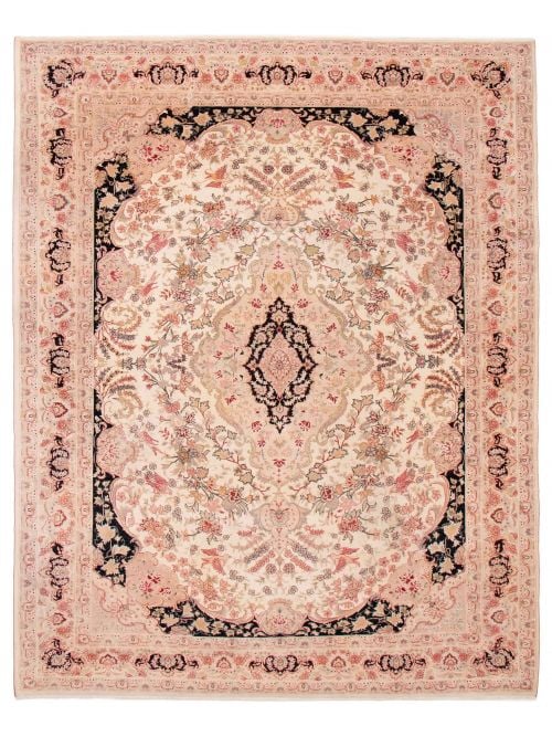 Chinese Sino Persian 220L 8'11" x 11'10" Hand-knotted Silk & Wool Rug 