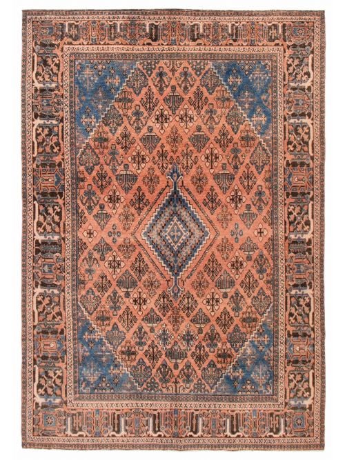 Persian Style 6'8" x 10'6" Hand-knotted Wool Rug 