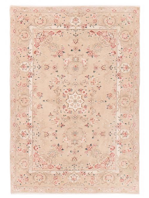 Chinese Sino Persian 220L 4'0" x 5'11" Hand-knotted Silk & Wool Rug 