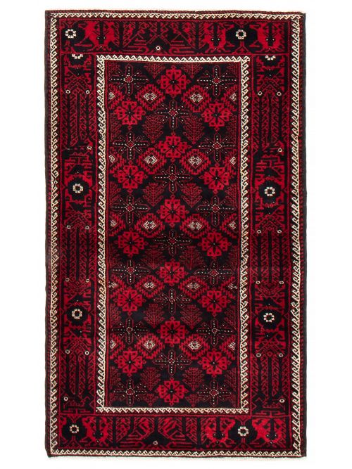 Afghan Royal Baluch 3'7" x 6'5" Hand-knotted Wool Rug 