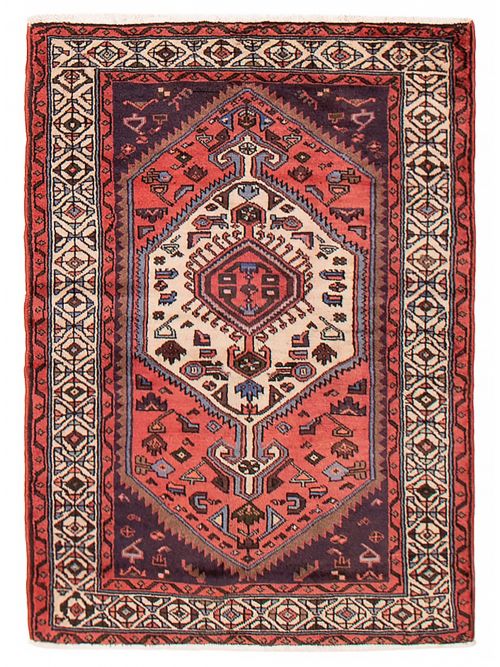 Persian Style 3'4" x 4'8" Hand-knotted Wool Rug 