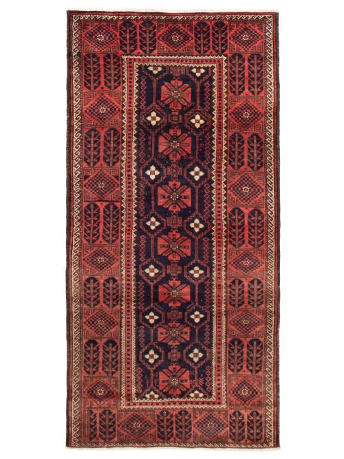 Afghan Baluch 3'11" x 8'2" Hand-knotted Wool Rug 