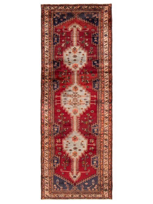 Persian Style 3'4" x 9'4" Hand-knotted Wool Rug 