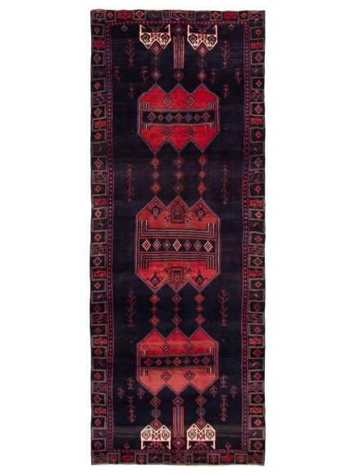 Persian Style 4'5" x 10'9" Hand-knotted Wool Rug 
