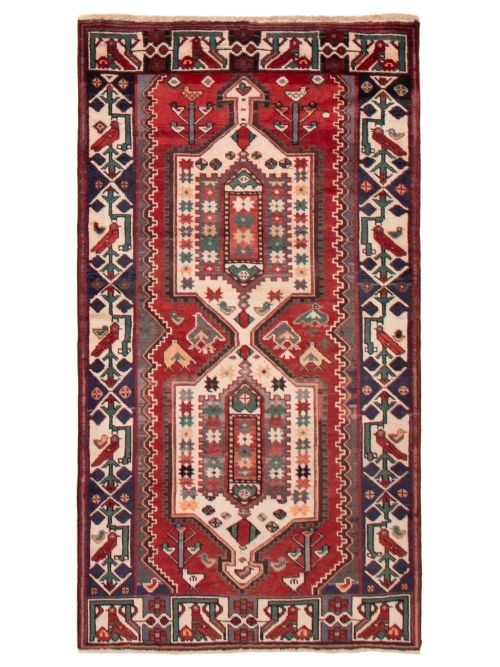 Persian Style 3'11" x 7'3" Hand-knotted Wool Rug 