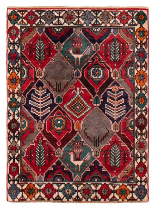 Persian Style 3'10" x 5'3" Hand-knotted Wool Rug 